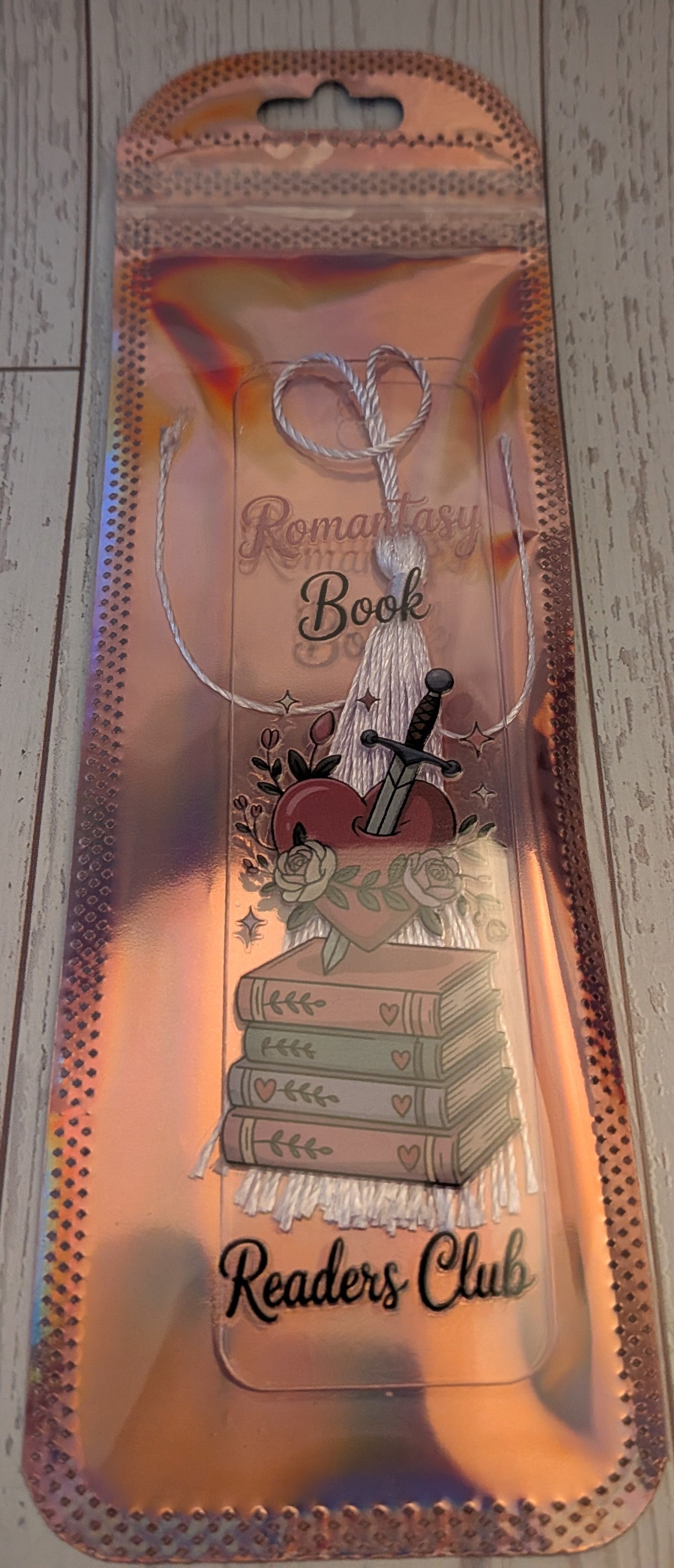Romantasy acrylic bookmark