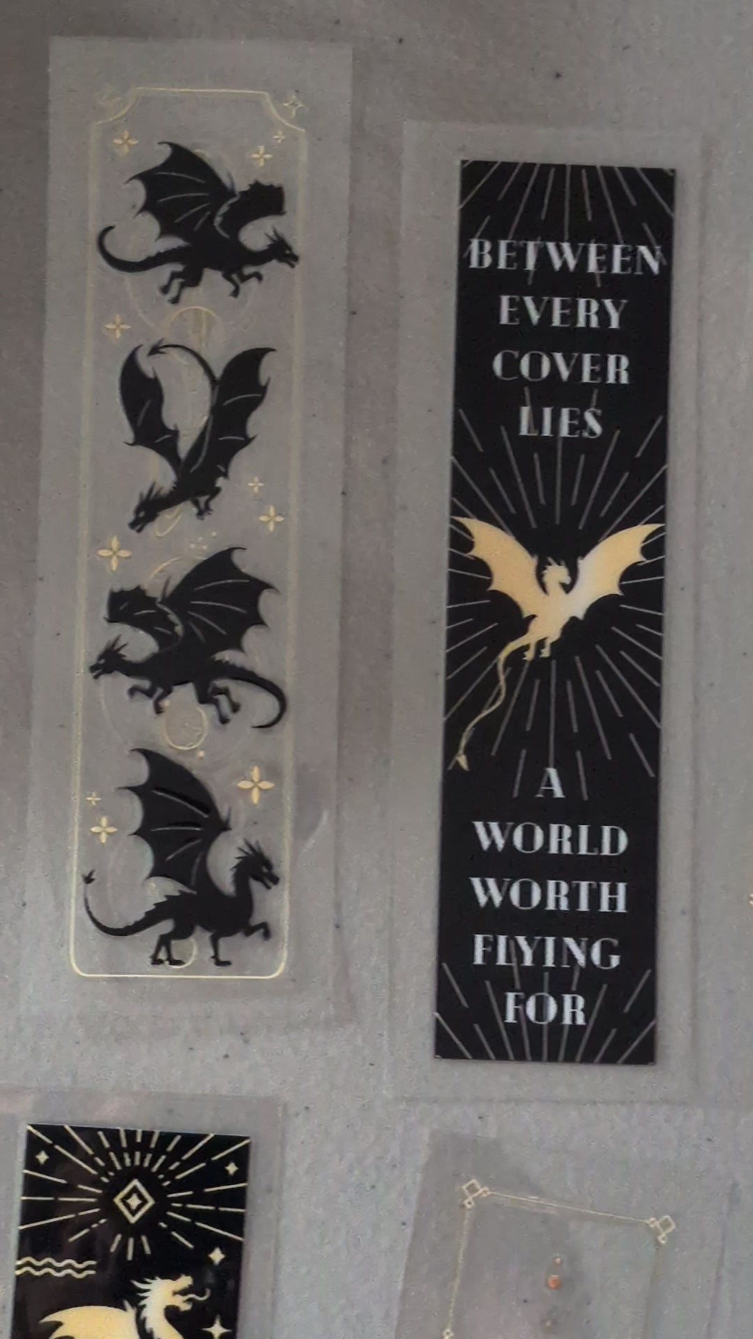 JUST IN!!! Dragon acrylic bookmarks with tassel