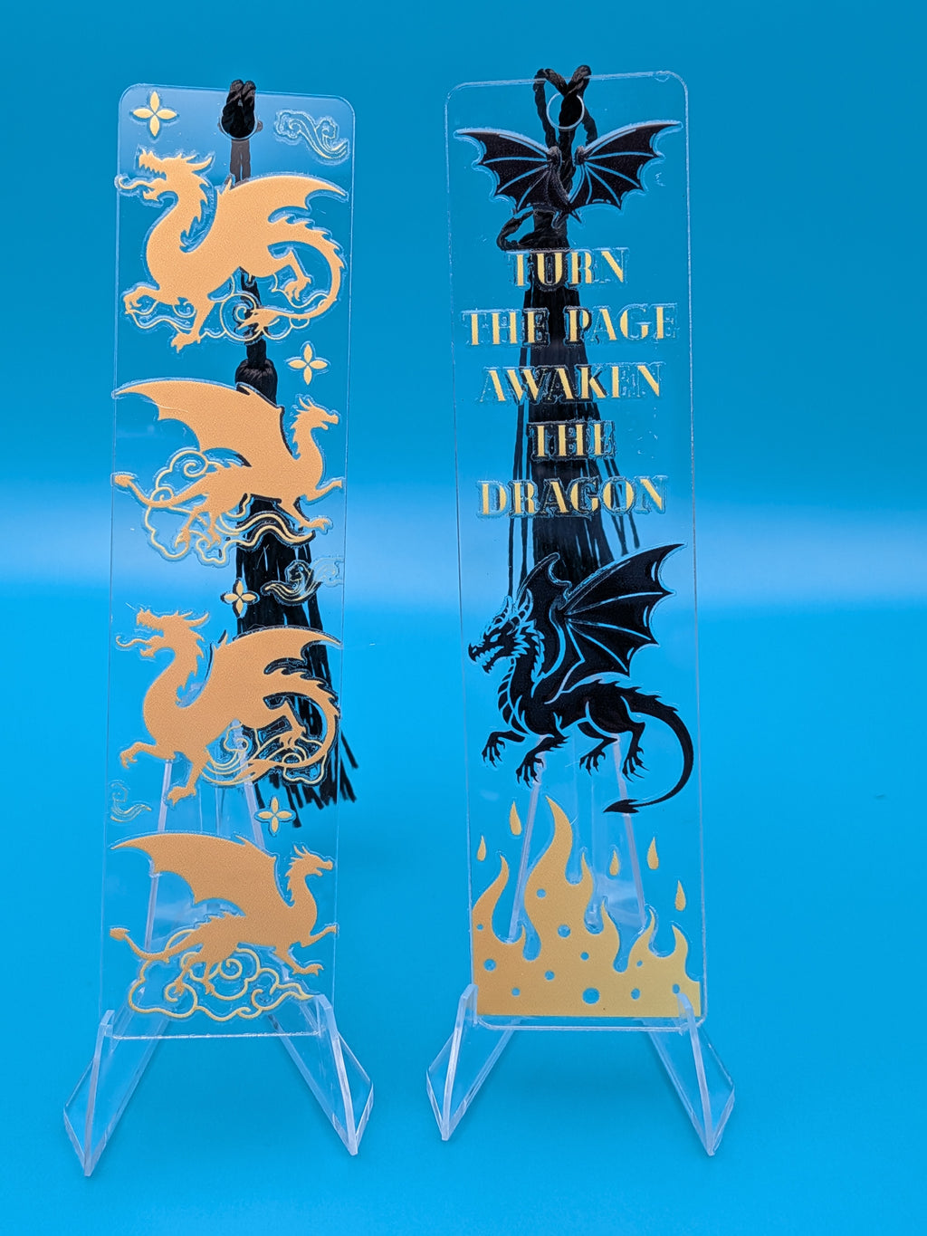JUST IN!!! Dragon acrylic bookmarks with tassel