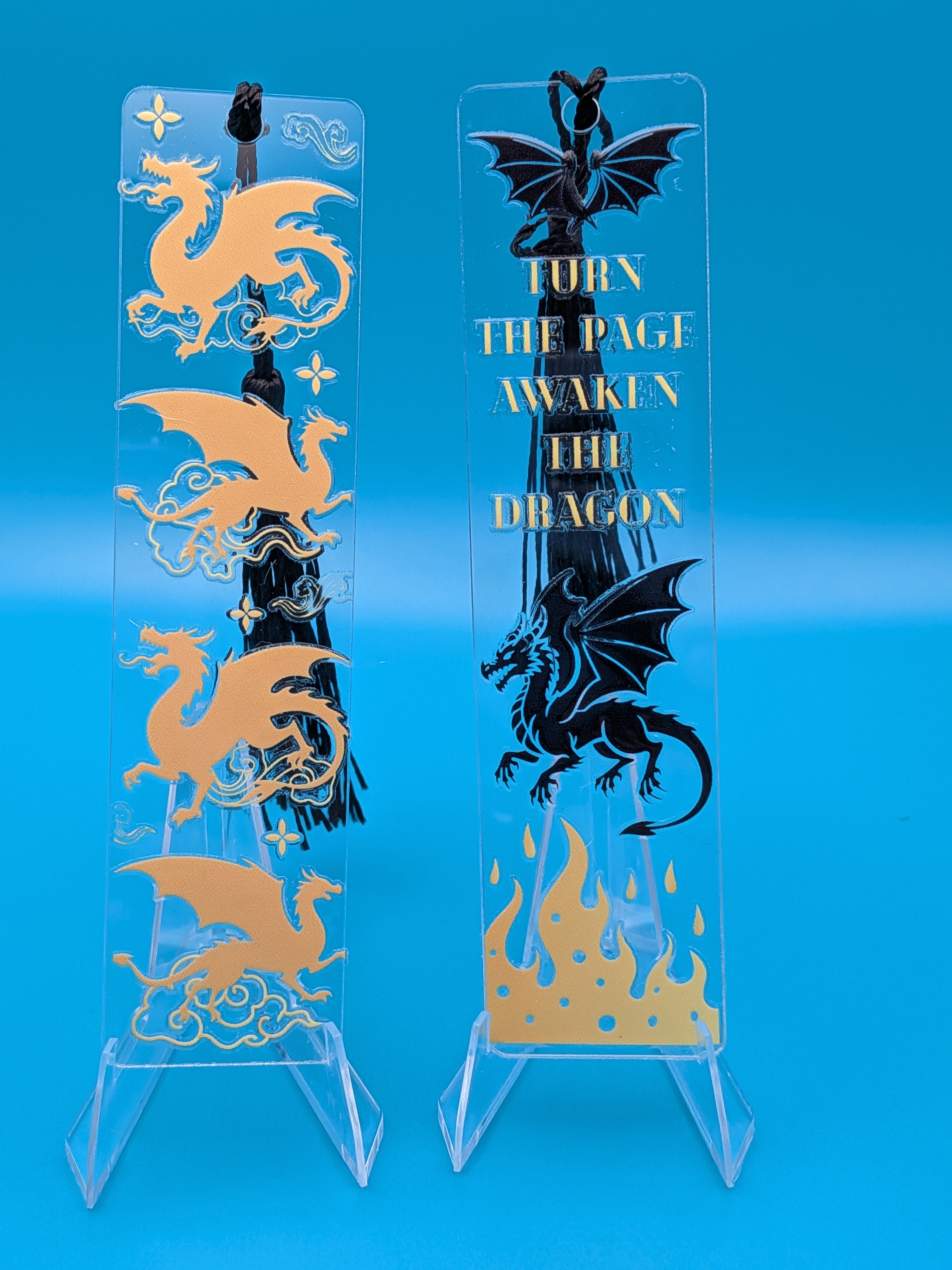 JUST IN!!! Dragon acrylic bookmarks with tassel