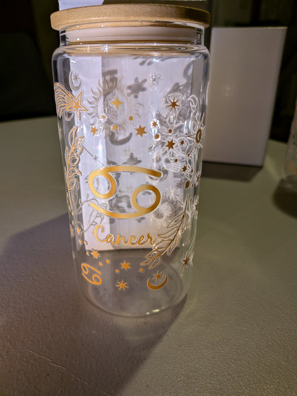 Zodiac glass tumbler 16oz