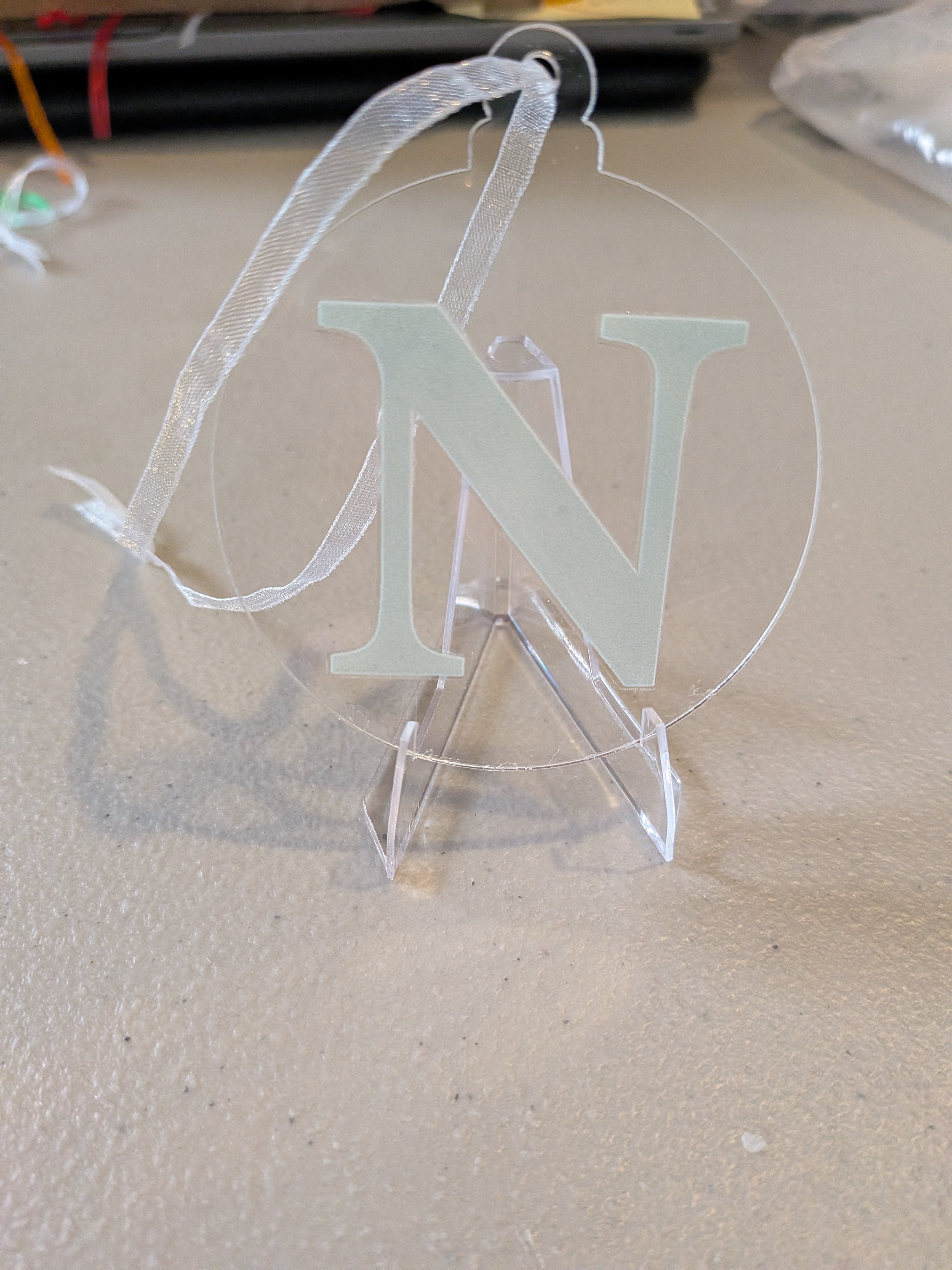 NEW DESIGNS ADDED!!! Acrylic ornaments 2" round clear