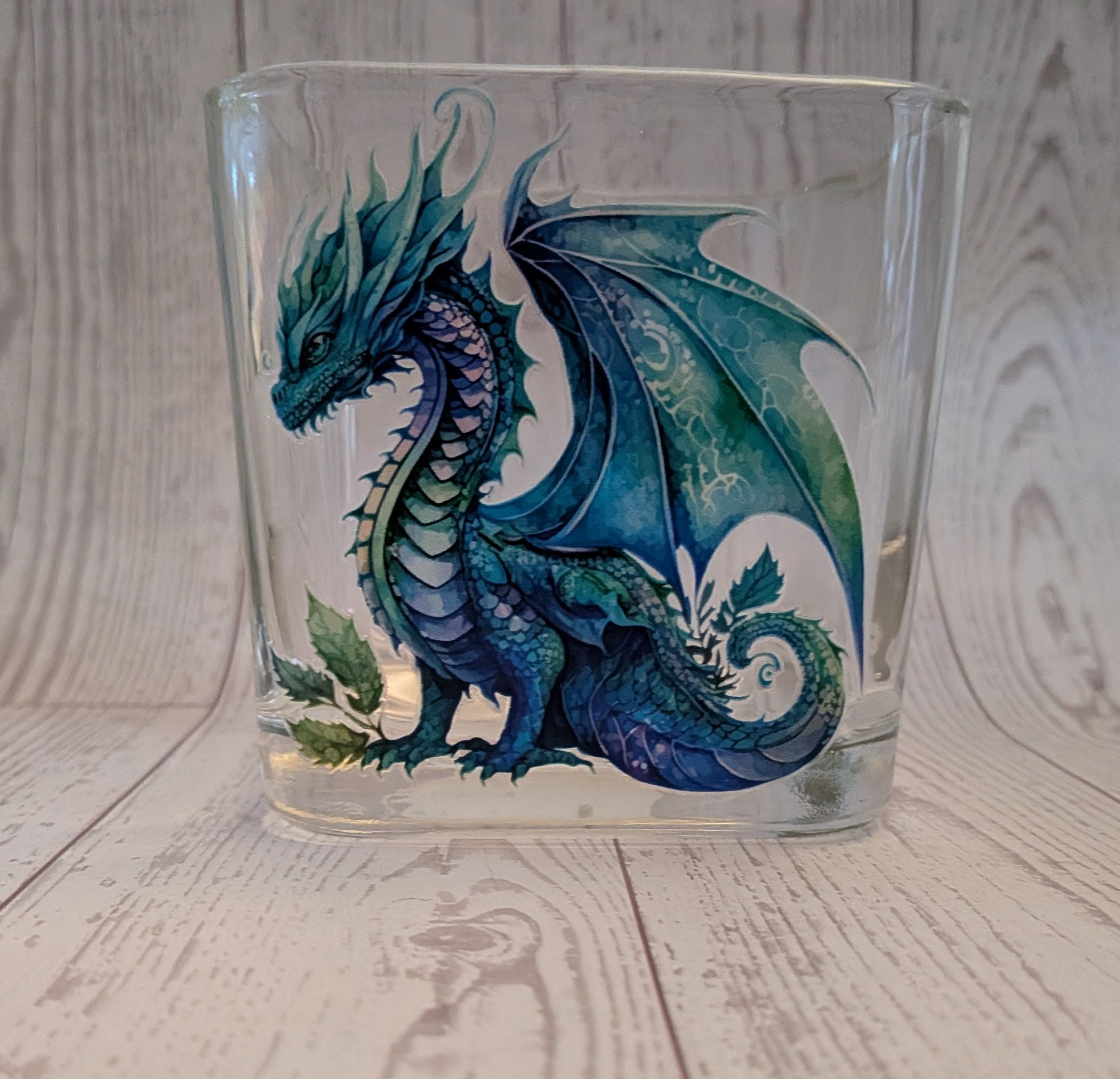 3"x3" square glass votive holder