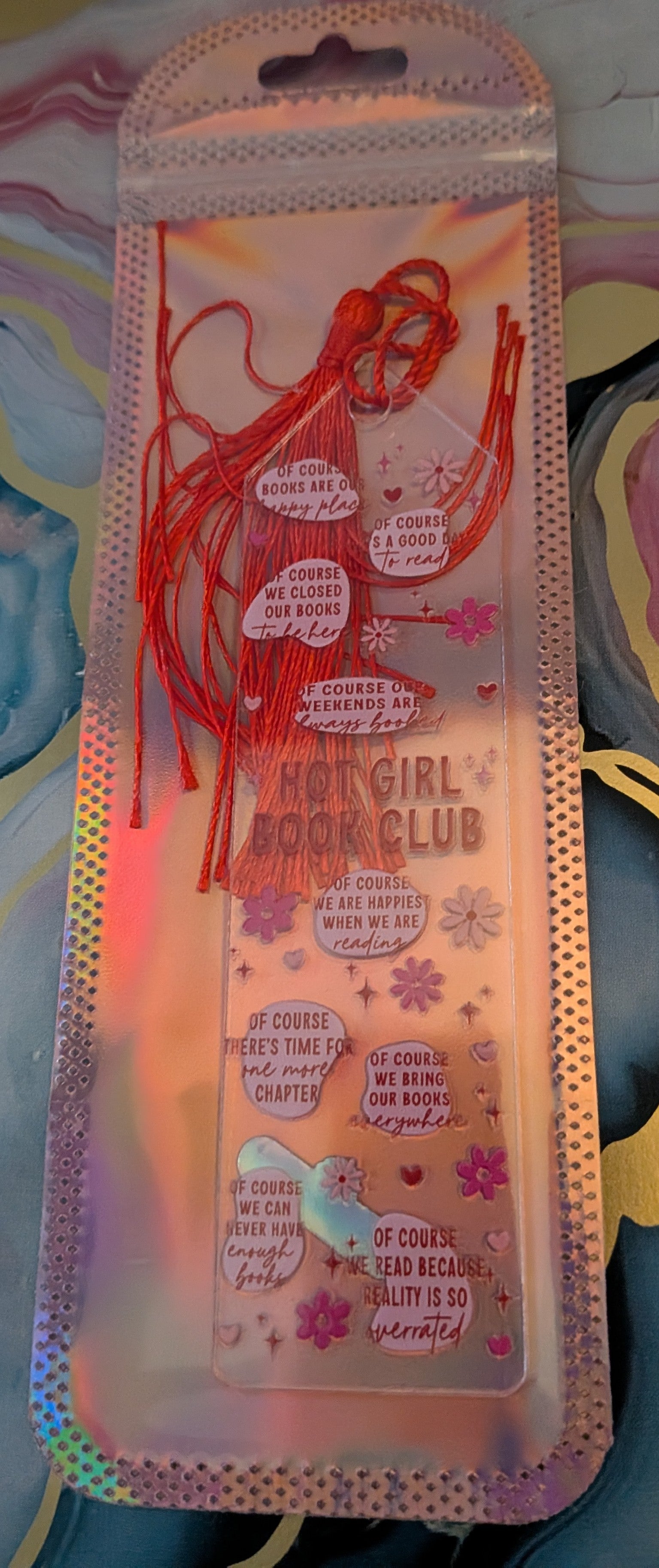 Acrylic bookmarks with tassel