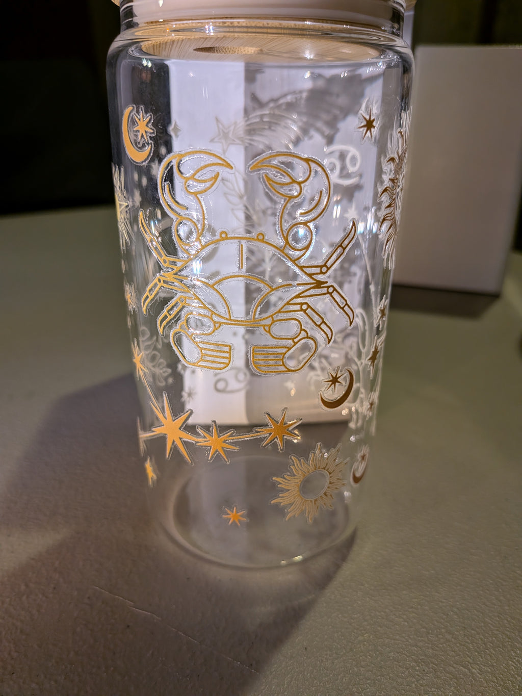 Zodiac glass tumbler 16oz