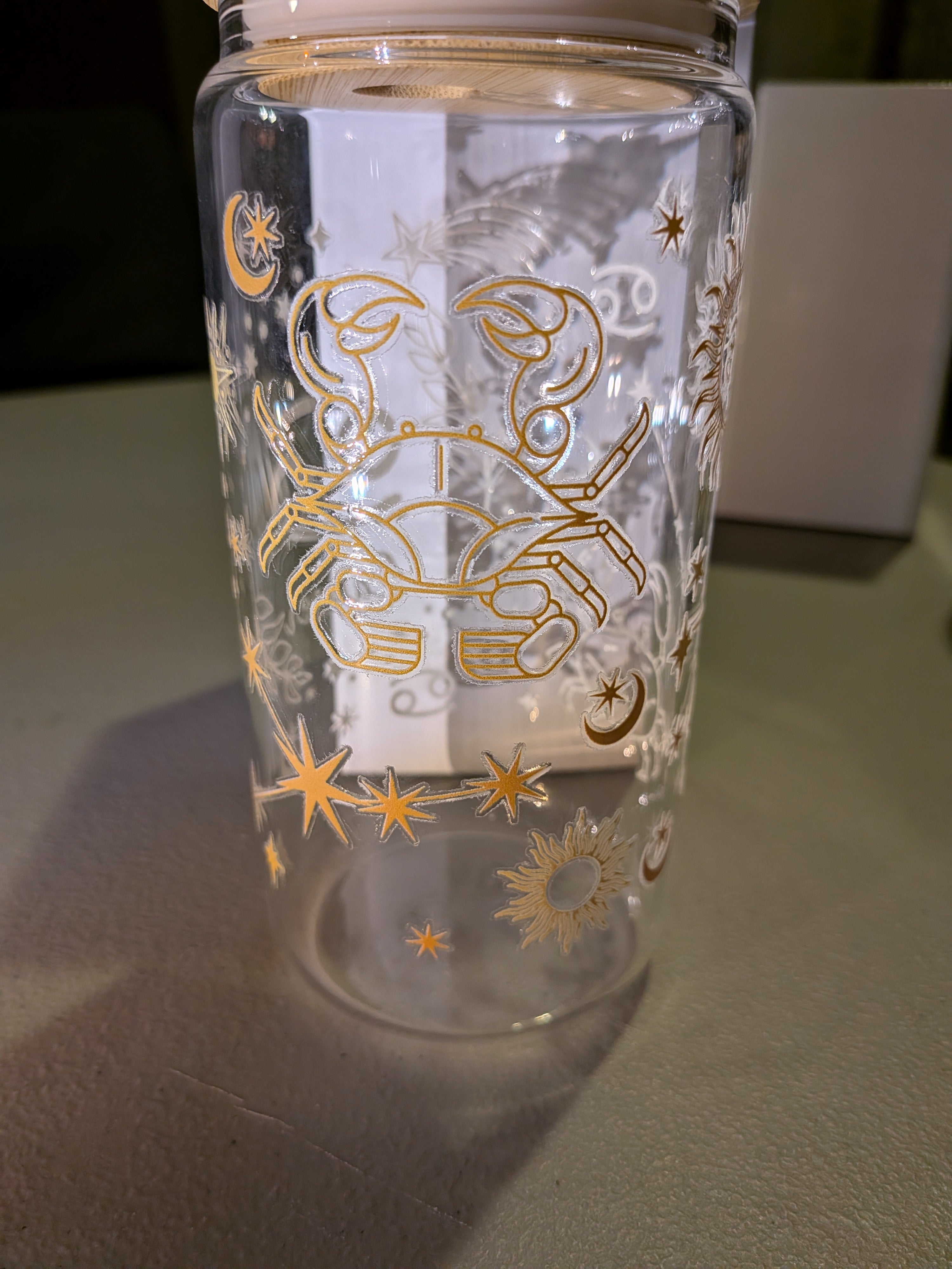 Zodiac glass tumbler 16oz