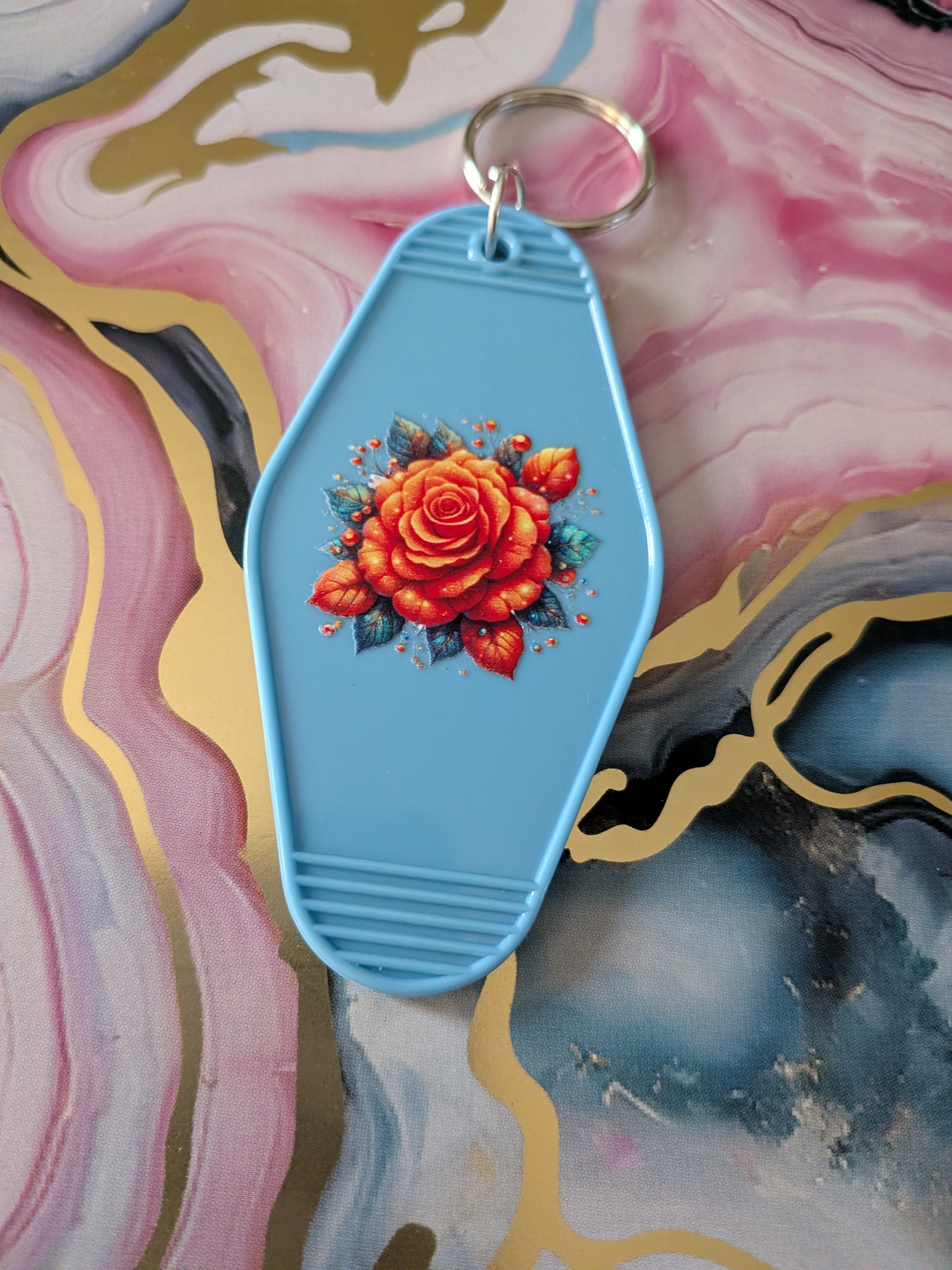 Just be you - true blue motel keychain