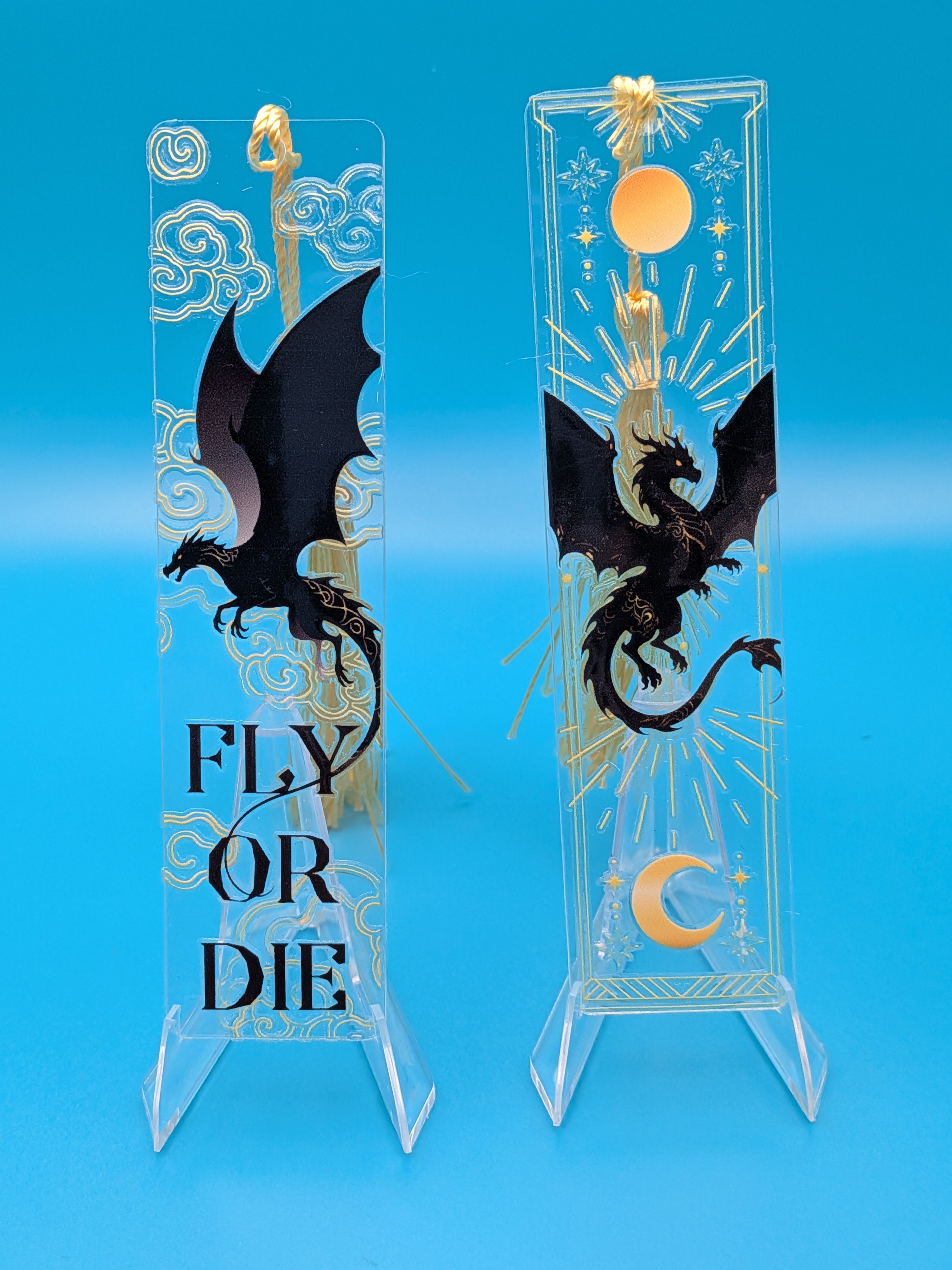JUST IN!!! Dragon acrylic bookmarks with tassel