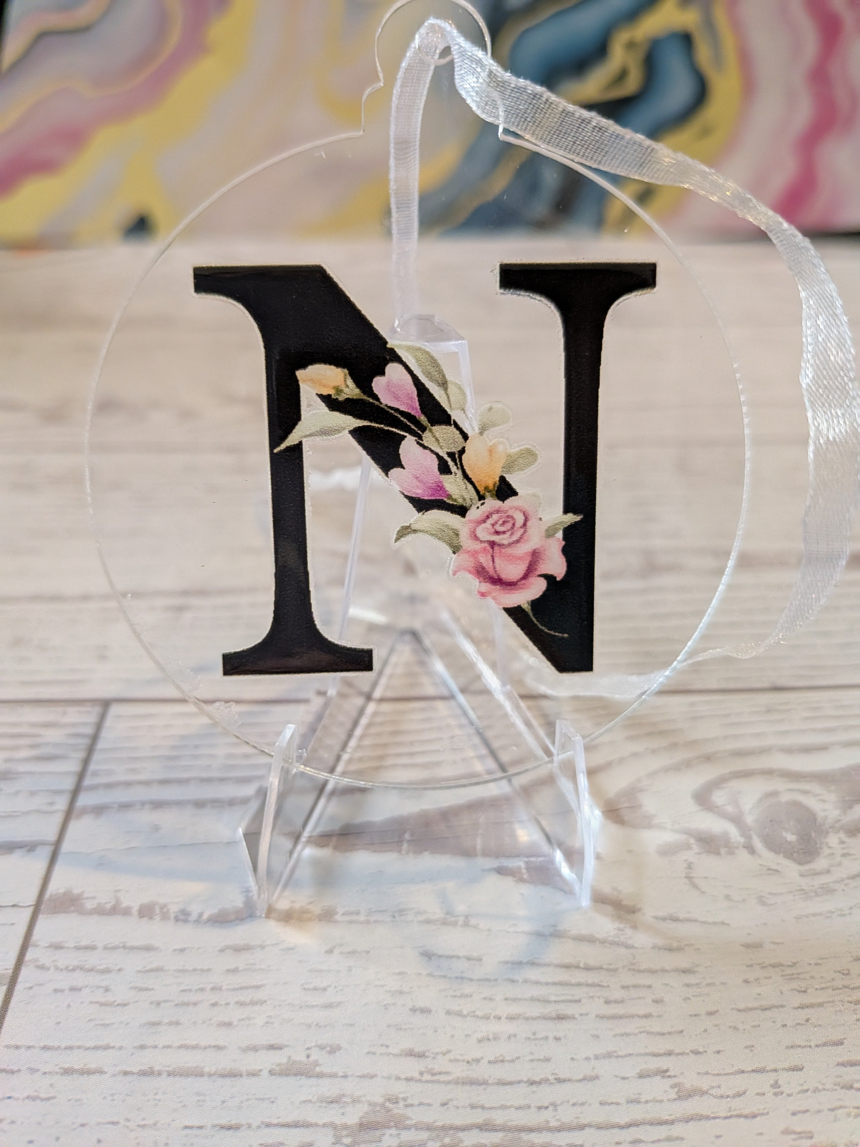 NEW DESIGNS ADDED!!! Acrylic ornaments 2" round clear