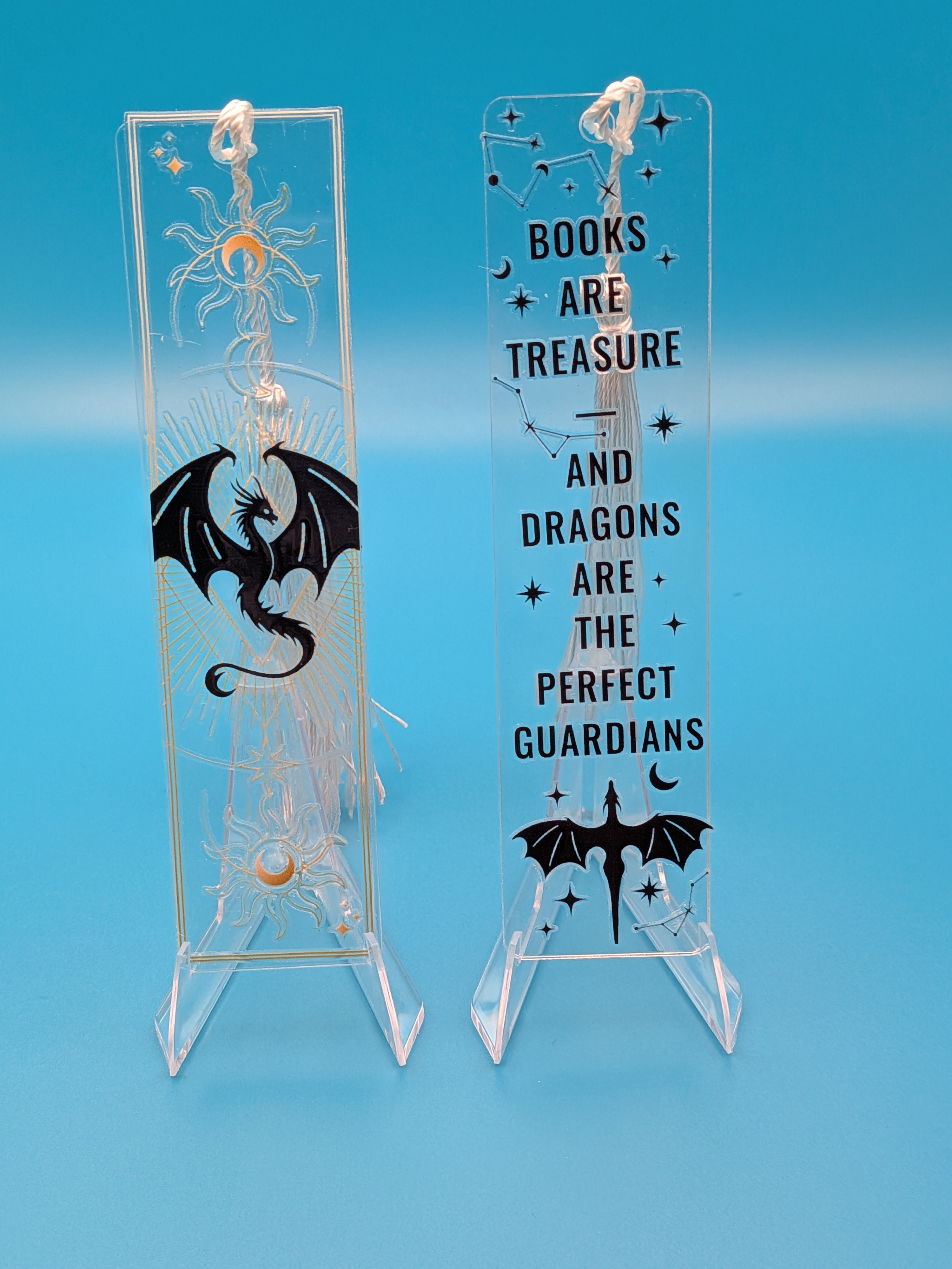 JUST IN!!! Dragon acrylic bookmarks with tassel