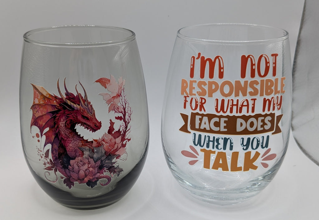 Dragon stemless wineglasses