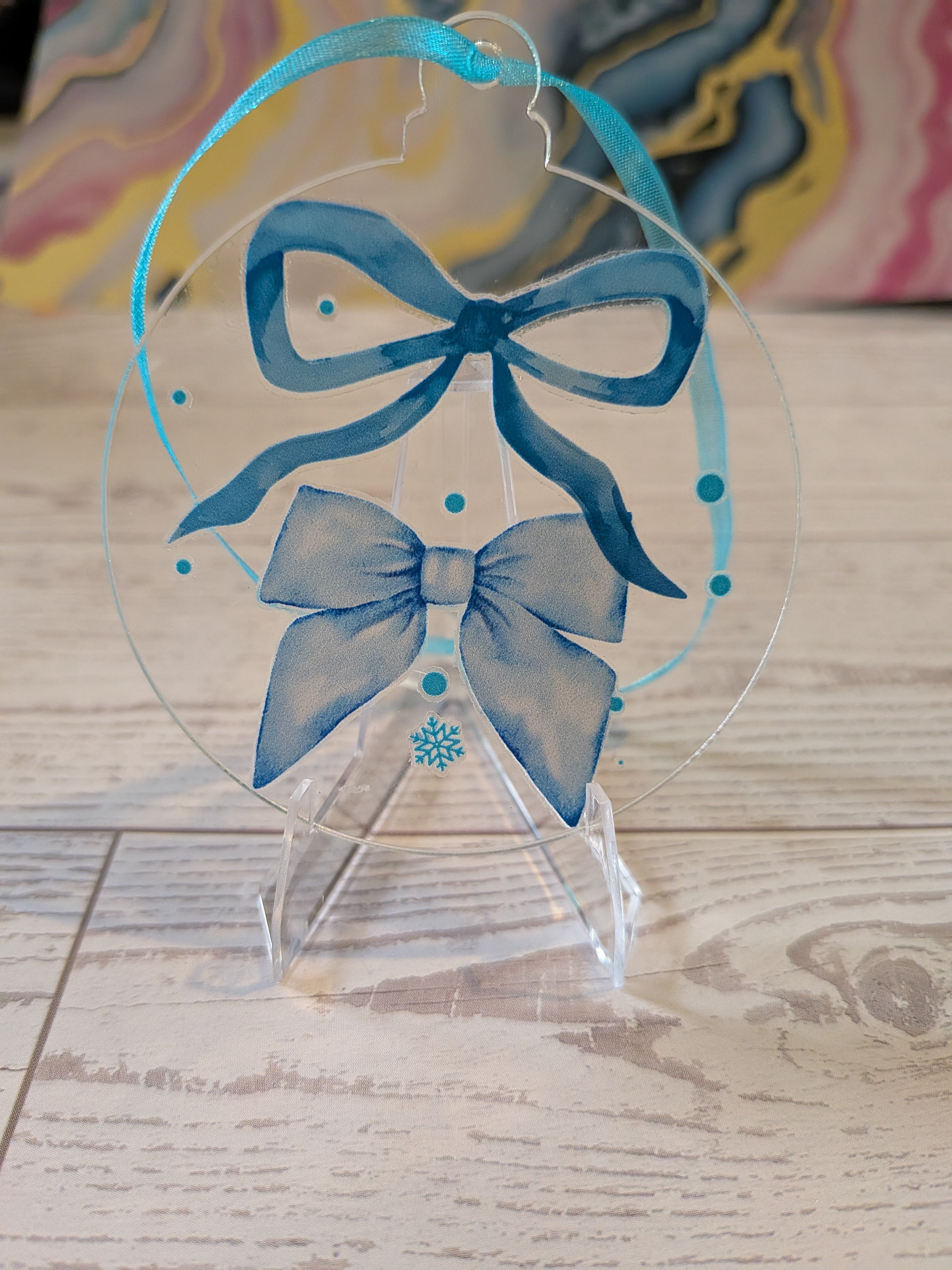 NEW DESIGNS ADDED!!! Acrylic ornaments 2" round clear