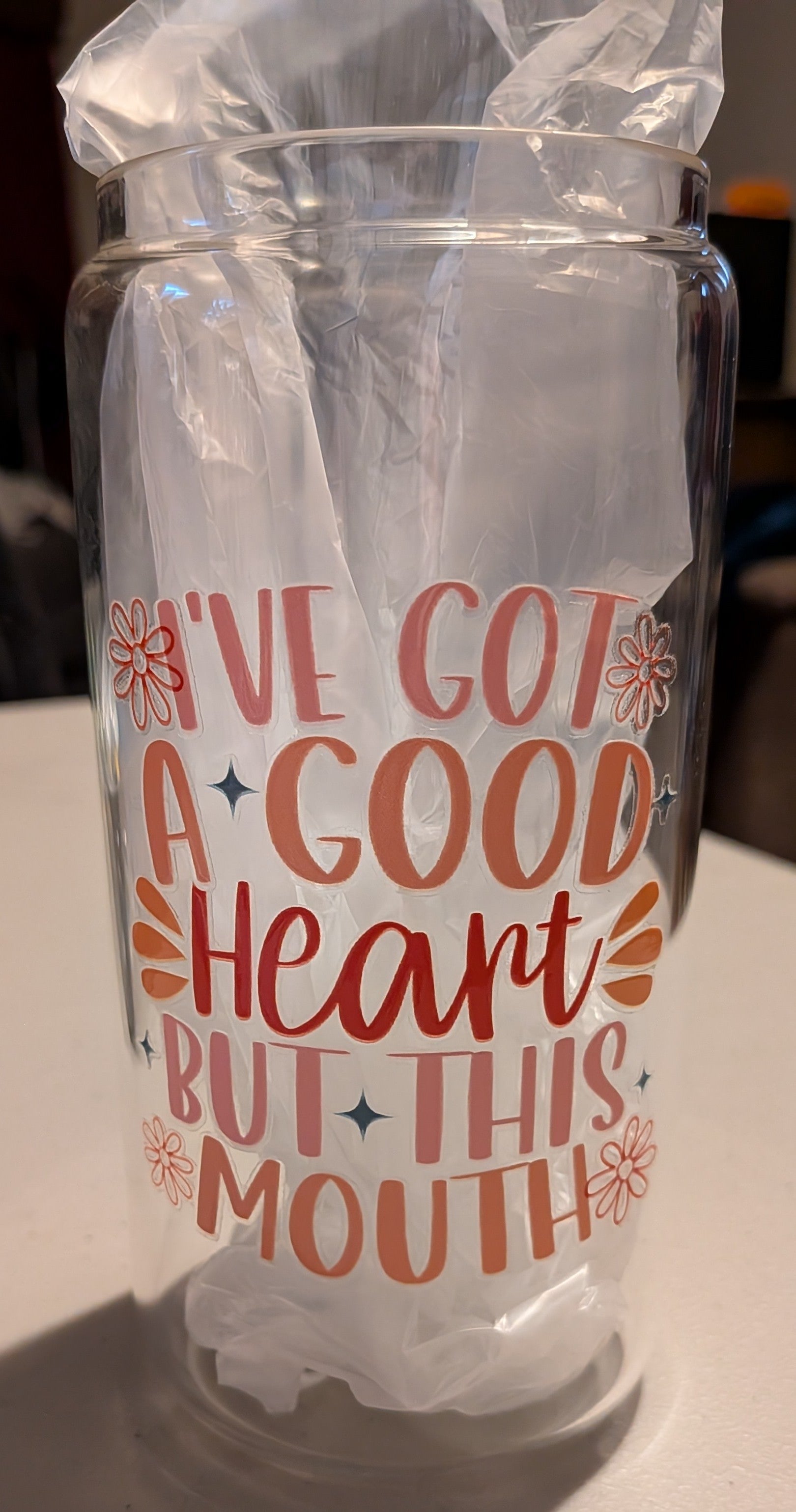 16oz Beer can glasses with bamboo lid