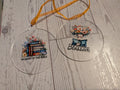 NEW DESIGNS ADDED!!! Acrylic ornaments 2" round clear