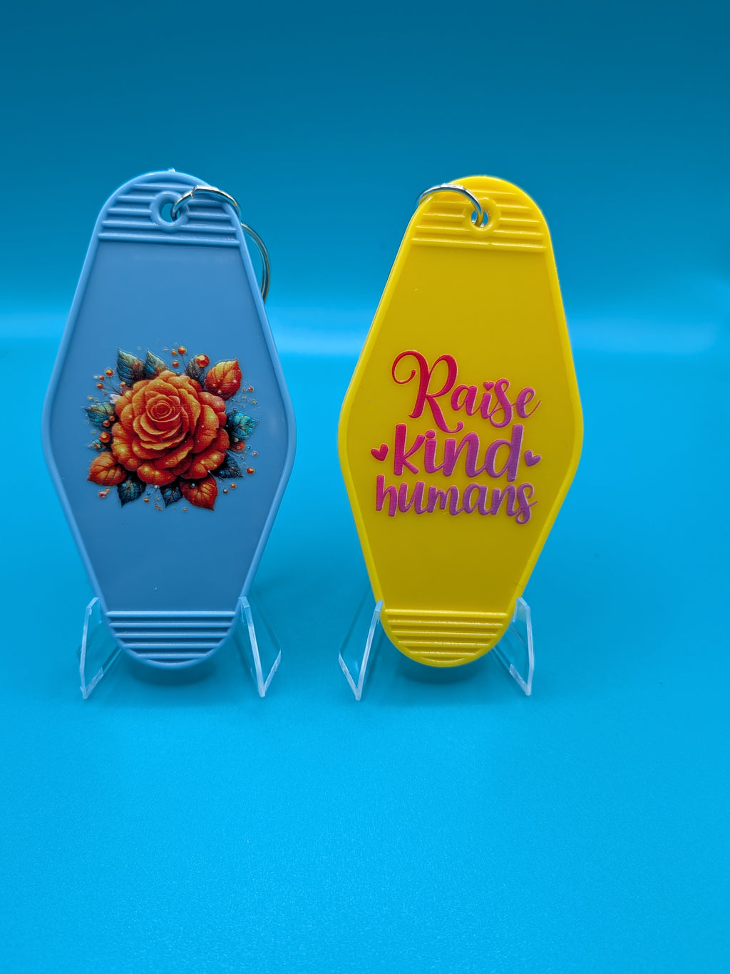 Motel keychains