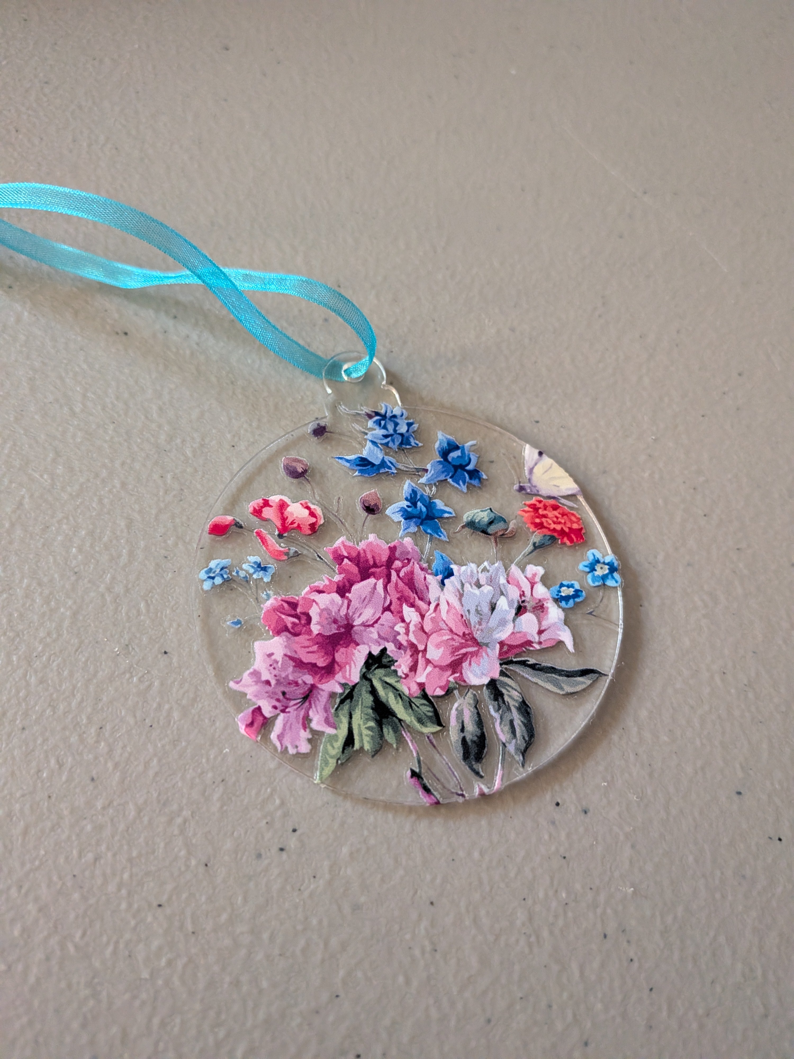 NEW DESIGNS ADDED!!! Acrylic ornaments 2" round clear